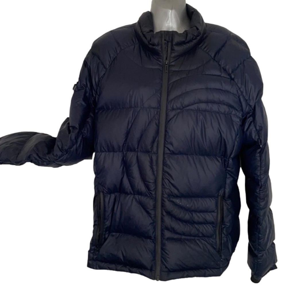OROBOS Down Filled Puffer Winter Jacket Coat Dark Blue Extra L